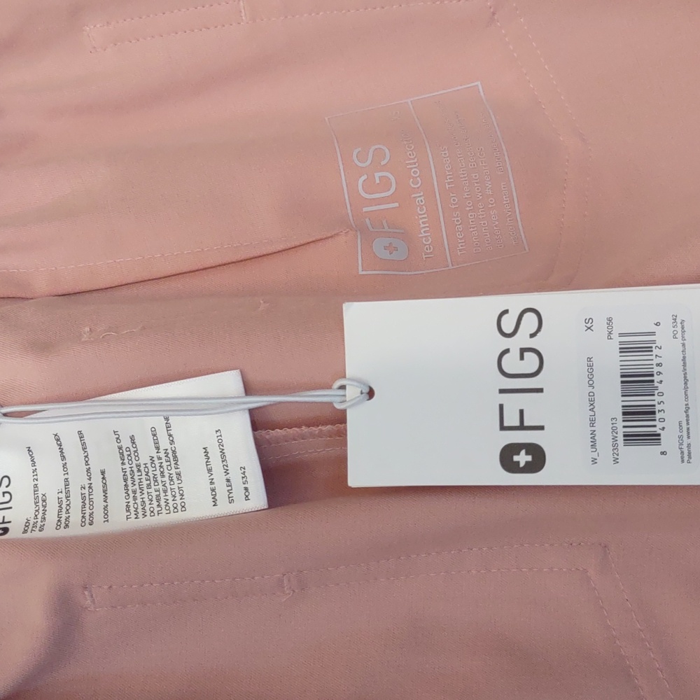 Figs Uman Relaxed Joggers - Pink Sand - Picture 4 of 4